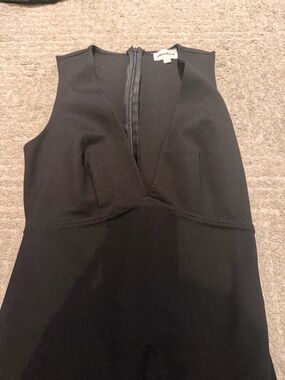 superdown Black Sleeveless Plunge Mini Dress
